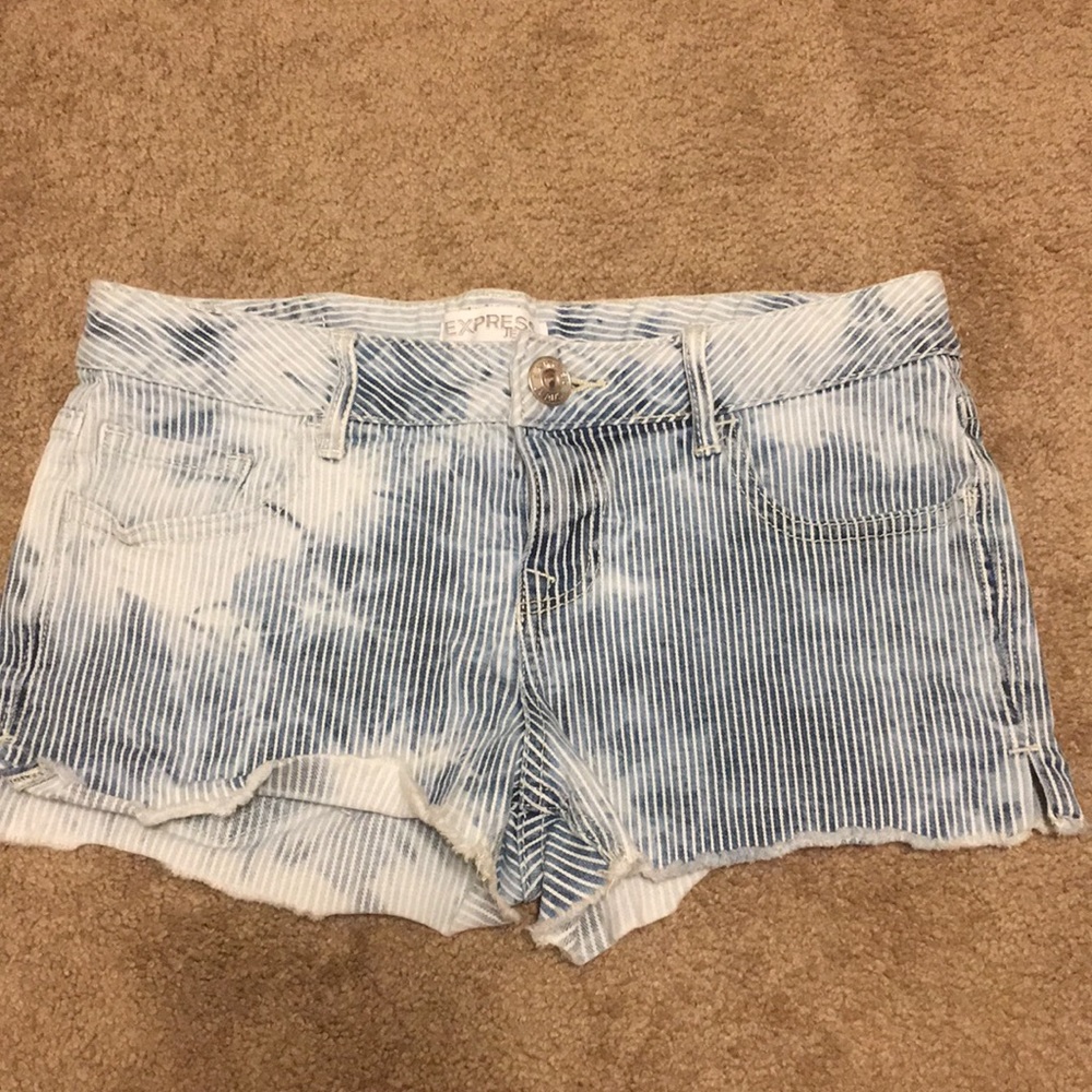 2 for $12 Express White & Blue  Jean Shorts